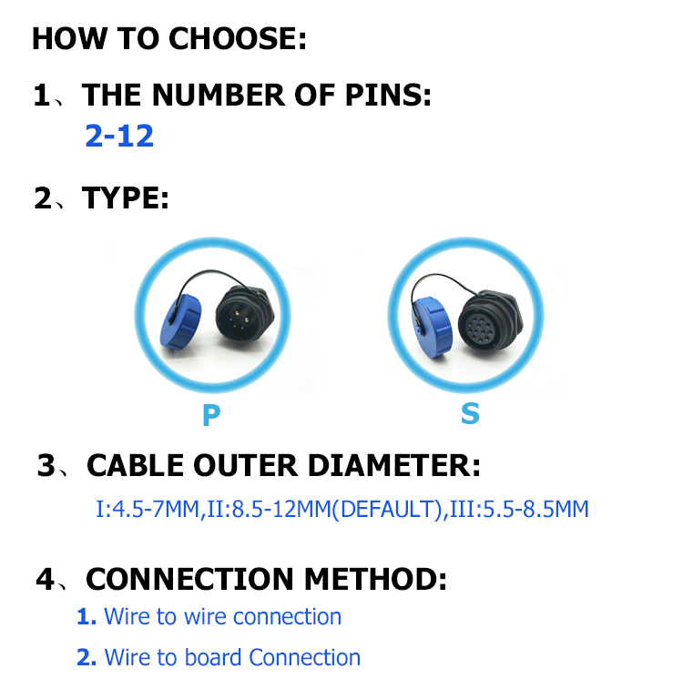 waterproof connector,waterproof wire connector,waterproof cable connector,sp21 connector,waterproof electrical connector,waterproof circular connector