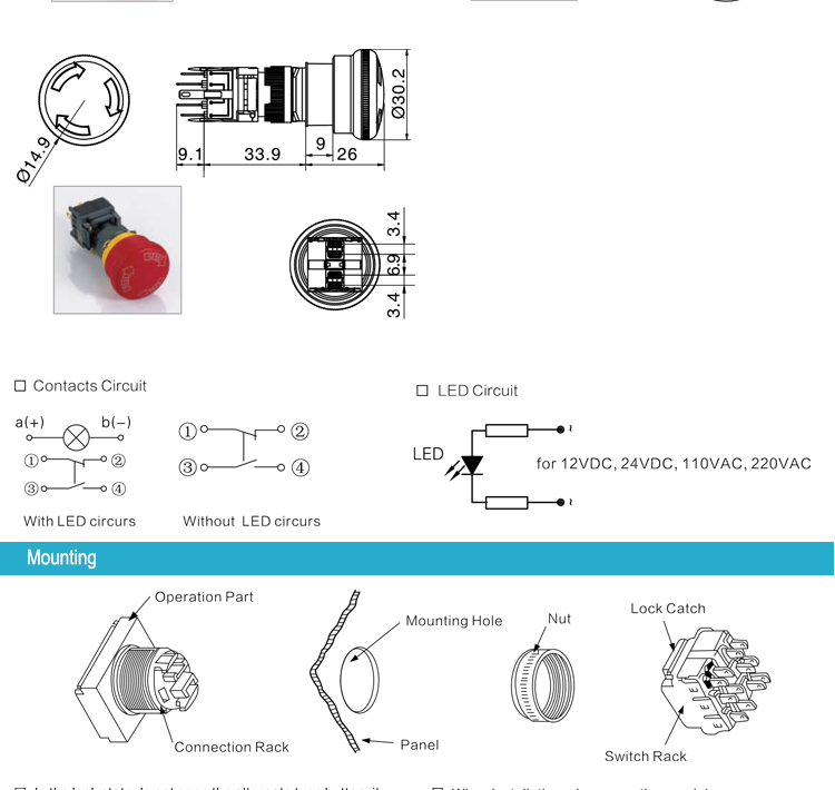 emergency switch,emergency stop switch,emergency push button switch,emergency switch button,waterproof emergency stop switch,crane emergency stop switch