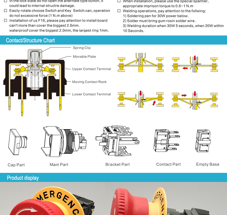 emergency switch,emergency stop switch,emergency push button switch,emergency switch button,waterproof emergency stop switch,crane emergency stop switch